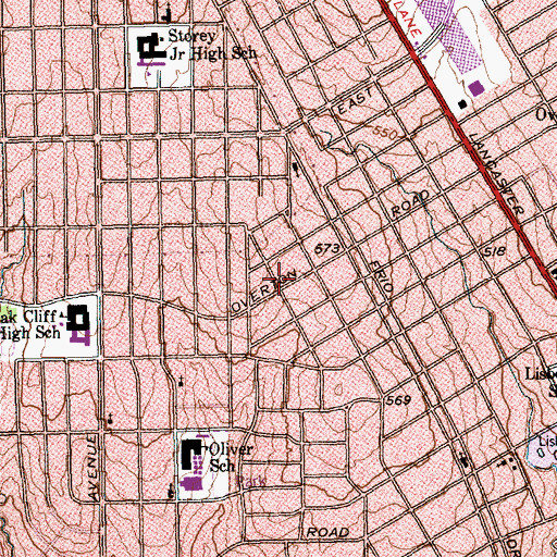 Topographic Map of Lamb of God Missionary Baptist Church, TX