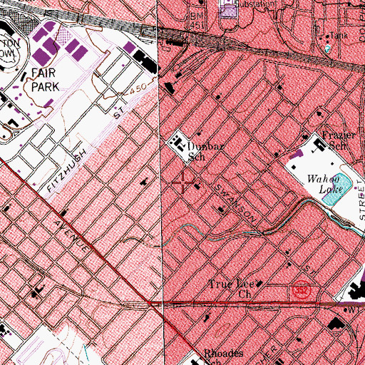 Topographic Map of Greater Mount Pilgrim Baptist Church, TX