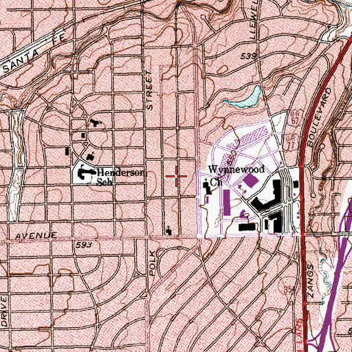 Topographic Map of Greater New Hope Missionary Baptist Church, TX