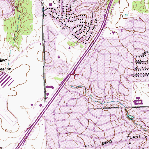 Topographic Map of Greater Provdence Baptist Church, TX