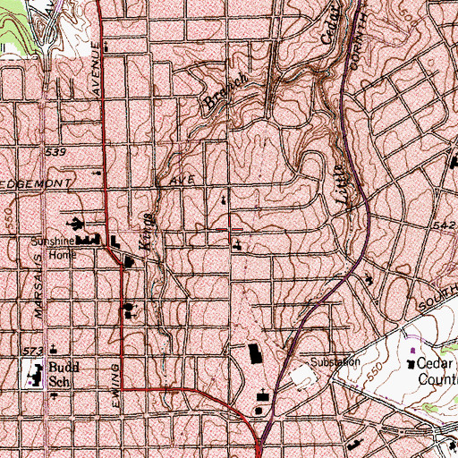 Topographic Map of Highway to Heaven Missionary Baptist Church, TX