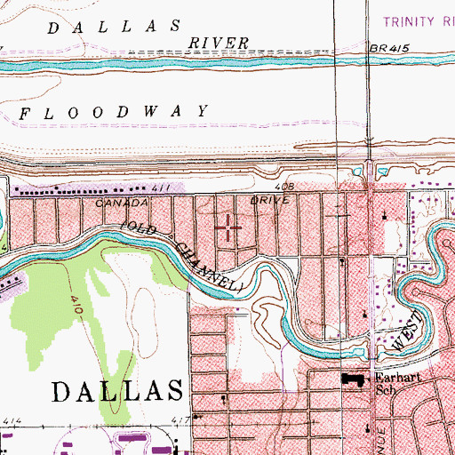 Topographic Map of Israelite Baptist Church, TX