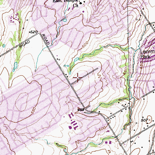 Topographic Map of Jonelle Baptist Church, TX
