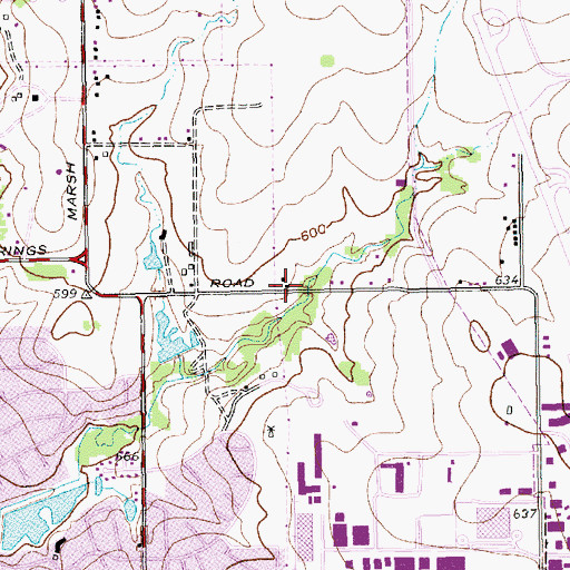 Topographic Map of Keller Springs Baptist Church, TX