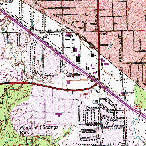 Topographic Map of Kingdom Missionary Baptist Church, TX
