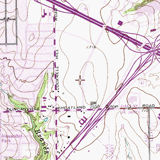 Topographic Map of First Baptist Church of Dallas, TX