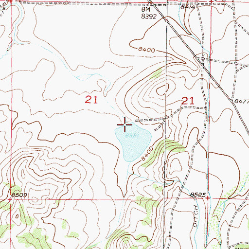 Topographic Map of Wade Dam, CO