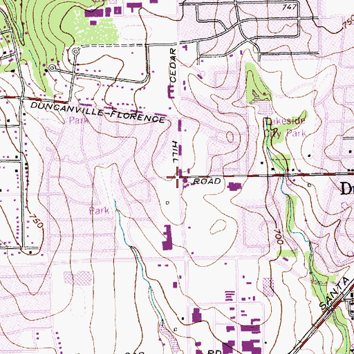 Topographic Map of First Baptist Church of Oak Cliff Prayer Ministry, TX