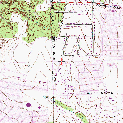 Topographic Map of First Free Will Baptist Church, TX