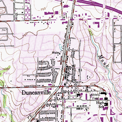 Topographic Map of First Missionary Baptist Church, TX