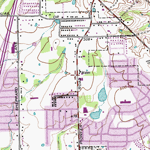 Topographic Map of First Southern Baptist Church of Balch Springs, TX