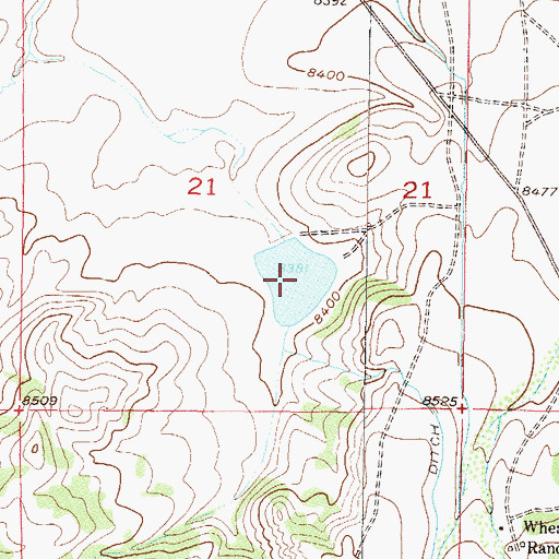 Topographic Map of Wade Lake, CO