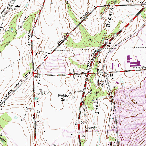 Topographic Map of Forest Meadow Baptist Church, TX