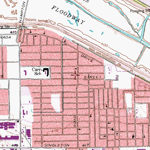 Topographic Map of Galilee Baptist Church, TX