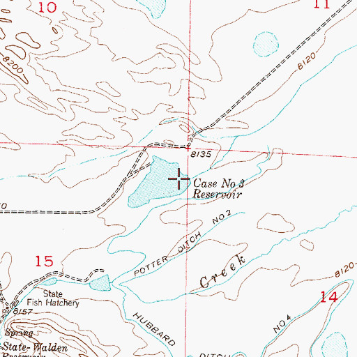 Topographic Map of Case Number 3 Dam, CO