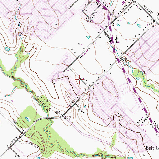 Topographic Map of Gatewood Baptist Church, TX