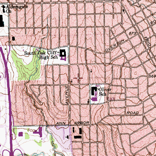 Topographic Map of Good Hope Missionary Baptist Church, TX