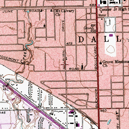 Topographic Map of Good Shepherd Baptist Church, TX