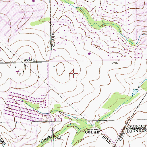 Topographic Map of Grace Evangelical Baptist Church, TX