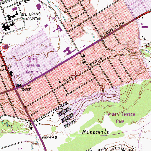 Topographic Map of Great Millennium Baptist Church, TX