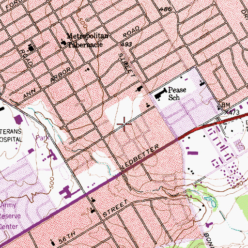 Topographic Map of Greater Emanuel Baptist Church, TX