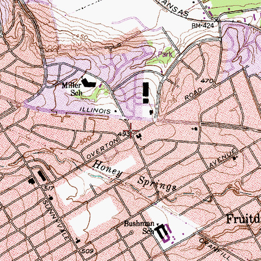 Topographic Map of Greater Ideal Baptist Church, TX