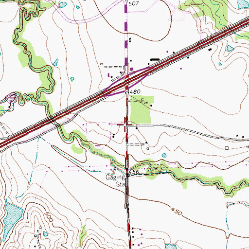 Topographic Map of Faith Missionary Baptist Church, TX
