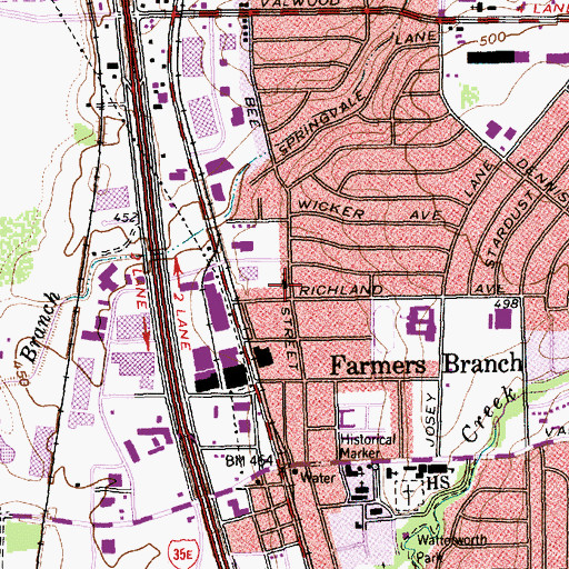 Topographic Map of Faith Temple Baptist Church, TX