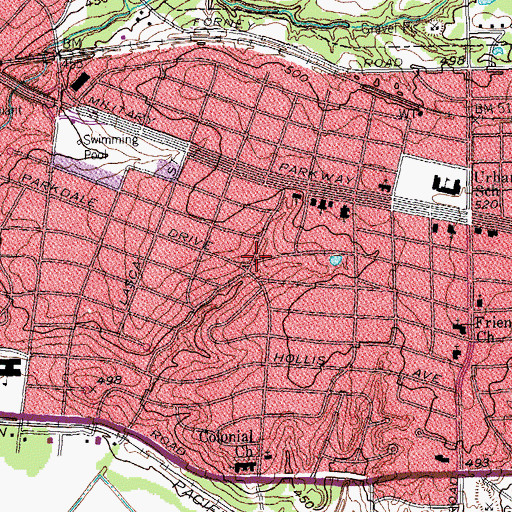Topographic Map of Fellowship Missionary Baptist Church, TX