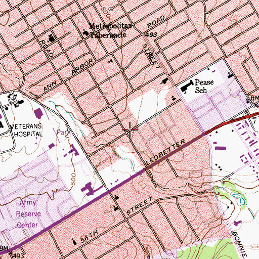 Topographic Map of Christ Mission Baptist Church, TX