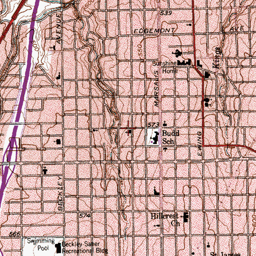 Topographic Map of Christ Trinity Baptist Church, TX