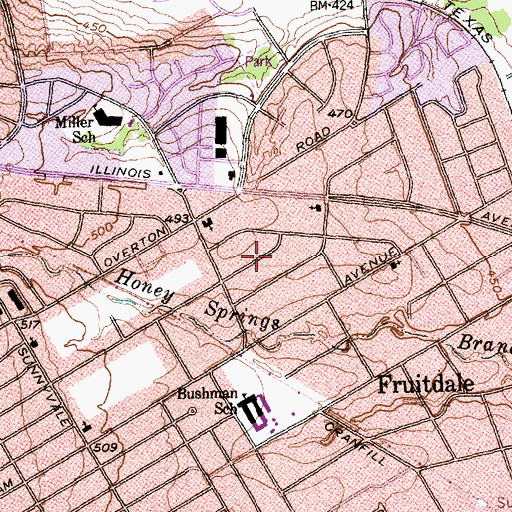 Topographic Map of Christ Way Missionary Baptist Church, TX