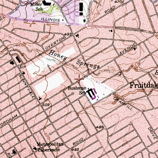 Topographic Map of Community Baptist Church, TX