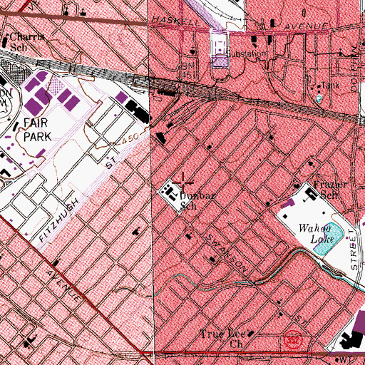 Topographic Map of Community Baptist Church, TX