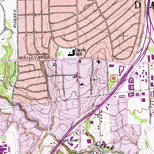 Topographic Map of Concord Missionary Baptist Church, TX