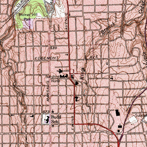 Topographic Map of Davids Chapel Missionary Baptist Church, TX