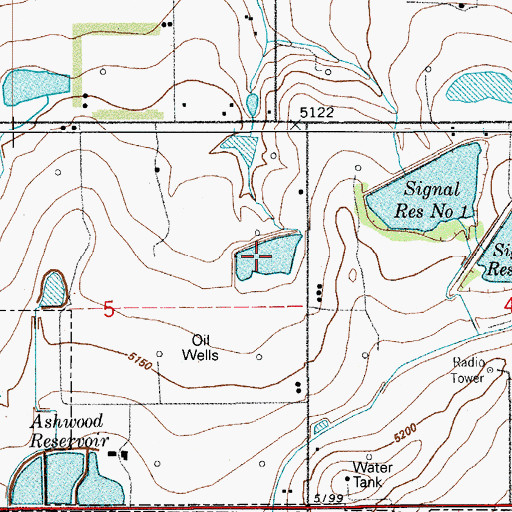 Topographic Map of A-20 Reservoir, CO
