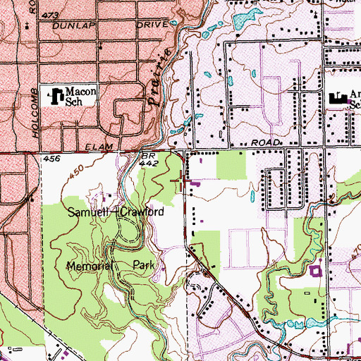 Topographic Map of Everlasting Missionary Baptist Church, TX
