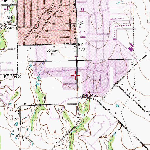 Topographic Map of Fairhaven Baptist Church, TX