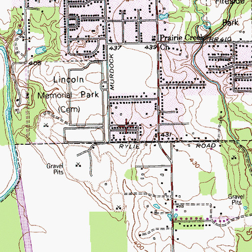Topographic Map of Faith Baptist Church, TX