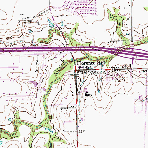 Topographic Map of Faith Fellowship Missionary Baptist Church, TX
