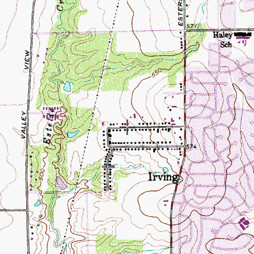 Topographic Map of Bible Way Community Baptist Church, TX