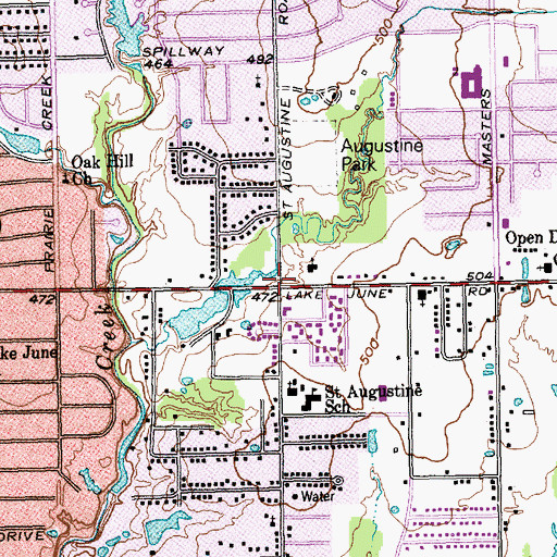 Topographic Map of Bright Star Missionary Baptist Church, TX