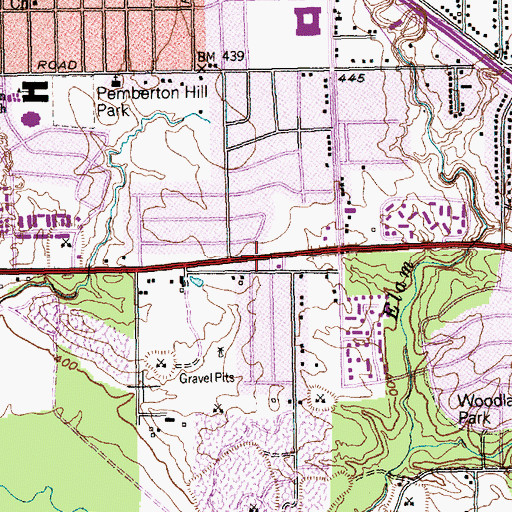 Topographic Map of Cathedral of Faith Baptist Church, TX