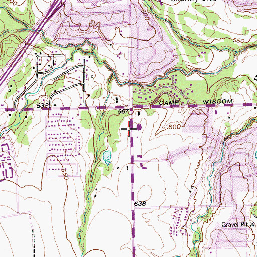 Topographic Map of Celestial Haven Baptist Church, TX