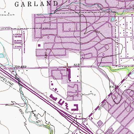 Topographic Map of Christ Fellowship Baptist Church, TX