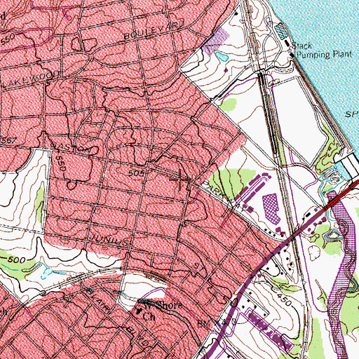 Topographic Map of Trinity Lutheran Church, TX