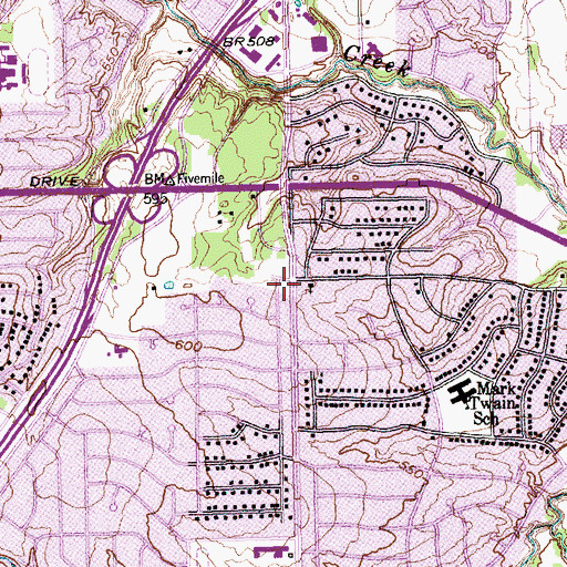 Topographic Map of Glen Oaks United Methodist Church, TX