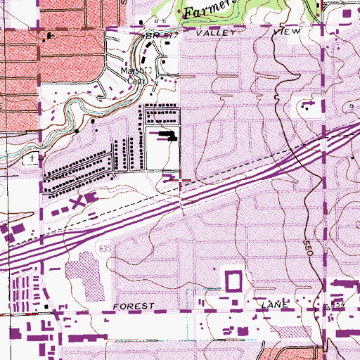 Topographic Map of Chapel Hill United Methodist Church, TX