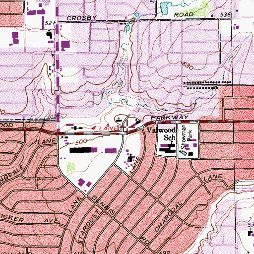 Topographic Map of Christ United Methodist Church, TX
